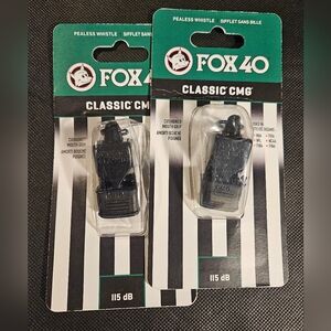 Fox 40 Classic CMG Referee Whistles | Set of 2 | New